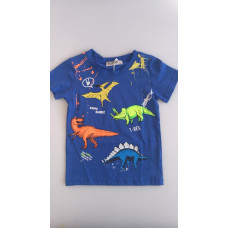 Bavlněné chlapecké  triko kolekce DINO  SEZON Středně modrá