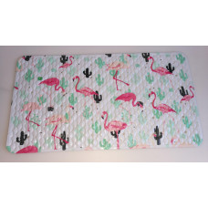 Velká protiskluzová podložka do vany s přísavkami  70x 38 cm Plameňáčci 