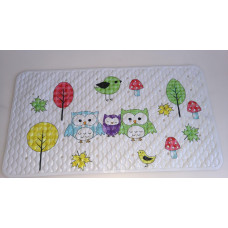 Velká protiskluzová podložka do vany s přísavkami  70x 38 cm Sovičky 