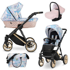 Kombinovaný kočárek KUNERT Ivento Premium ZLATÝ RÁM -  PASTEL GRASS
