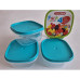 PLASTICFORTE  dózičky  na svačinky pro děti SET 4 ks    Fresh&GO, 0.22l  Tyrkys 
