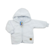 Kojenecký hřejivý kabátek s odepínací kapucí - wellsoft / lama  bílý AUTEX BABY