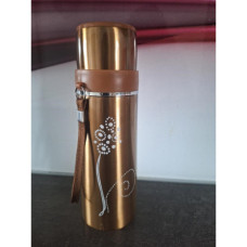  Termoska s dvoijitým ocelovým  pláštěm   350 ml květina  CARRY CUP  Hnědá