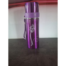  Termoska s dvoijitým ocelovým  pláštěm   350 ml květina  CARRY CUP  Fialová