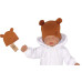 Z&Z Dvouvrstvá bavlněná čepička LOVE TEDDY, Skořicová