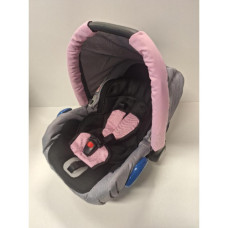 Autosedačka / vajíčko na kočárek FIRKON VESTA 0-13 kg   sv. šedá + růžová TOTÁLNÍ VÝPRODEJ !!!