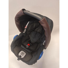 Autosedačka / vajíčko na kočárek FIRKON VESTA 0-13 kg  černá + hnědá koženka
