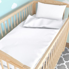 2-dílné bavlněné ložní povlečení do postýlky   100/135  Bílé  BABY - TEX