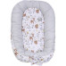 MEGA SADA - Oboustranné hnízdečko (kokon) pro miminko s doplňky - BABYM PREMIUM set 7v1 - Srneček a přátelé s šedou minky MEGA SADA - Oboustranné hnízdečko (kokon) pro miminko s doplňky - BABYM PREMIUM set 7v1 - Srneček a přátelé s šedou minky