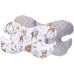 MEGA SADA - Oboustranné hnízdečko (kokon) pro miminko s doplňky - BABYM PREMIUM set 7v1 - Srneček a přátelé s šedou minky MEGA SADA - Oboustranné hnízdečko (kokon) pro miminko s doplňky - BABYM PREMIUM set 7v1 - Srneček a přátelé s šedou minky