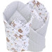 MEGA SADA - Oboustranné hnízdečko (kokon) pro miminko s doplňky - BABYM PREMIUM set 7v1 - Srneček a přátelé s šedou minky MEGA SADA - Oboustranné hnízdečko (kokon) pro miminko s doplňky - BABYM PREMIUM set 7v1 - Srneček a přátelé s šedou minky