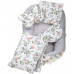 MEGA SADA - Oboustranné hnízdečko (kokon) pro miminko s doplňky - BABYM PREMIUM set 7v1 - lesní zvířátka s šedou minky MEGA SADA - Oboustranné hnízdečko (kokon) pro miminko s doplňky - BABYM PREMIUM set 7v1 - lesní zvířátka s šedou minky
