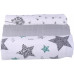 Mušelínové pleny PREMIUM SET 3ks BABYM hvězdy / pampeliška / šedá