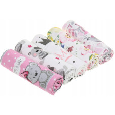 BABYMAM  TETROVÉ PLENKY 100% SET 5ks Růžová / obrázky 