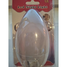  LED noční světlo do zásuvky s vypínačem Bílé