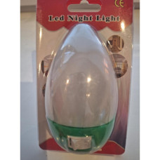  LED noční světlo do zásuvky s vypínačem Bílo / zelené