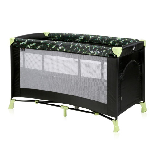 CESTOVNÍ POSTÝLKA A OHRADKA 2V1 LORELLI VERONA BLACK&GREEN DOTS CESTOVNÍ POSTÝLKA A OHRADKA 2V1 LORELLI VERONA BLACK&GREEN DOTS