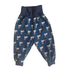 Rostoucí kojenecké bavlněné Kalhoty / tepláčky   BAGGY    ODO  ČESKÁ VÝROBA ! Tm. modrá + myšky