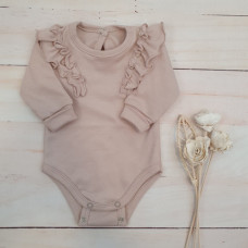 Rostoucí body dlouhý rukáv s volánky, bavlna, béžová   Z&Z  