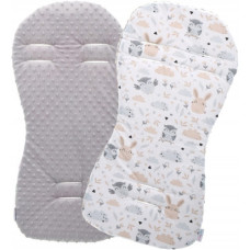 Oboustranná vložka do kočárku bavna / minky  lesní přátelé BABYM