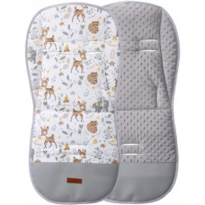 Luxusní oboustranná vložka do kočárku PREMIUM  bavlna / minky  koloušek a přátelé BABYM