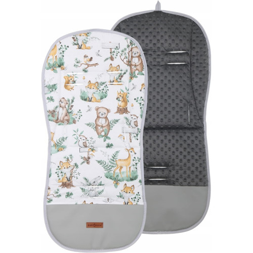 Luxusní oboustranná vložka do kočárku PREMIUM bavlna / minky MEDVÍDEK A KAMARÁDI BABYM Luxusní oboustranná vložka do kočárku PREMIUM bavlna / minky MEDVÍDEK A KAMARÁDI BABYM