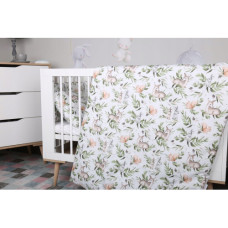 2 -dílná bavlněná souprava -  povlečení do postýlky  PREMIUM  120x 90 cm   BABYM LESNÍ SVĚT - POLANA 