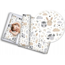 2 -dílná bavlněná souprava -  povlečení do postýlky  PREMIUM  120x 90 cm   BABYM LESNÍ PŘÁTELÉ