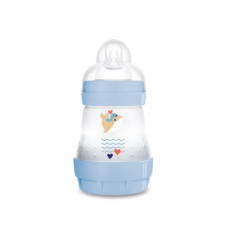 Dětská antikoliková láhev 160 ml Time For Love 0 m+ MAM Modrá