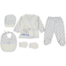 5 dílná kojenecká souprava Little Baby sv. modrá 56