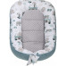 MEGA SADA - Oboustranné hnízdečko (kokon) pro miminko s doplňky - BABYM PREMIUM set 7v1 Safari auto / modré MEGA SADA - Oboustranné hnízdečko (kokon) pro miminko s doplňky - BABYM PREMIUM set 7v1 Safari auto / modré