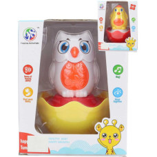 Rolly-Polly kuřátko / sovička  interaktivní  baby zvířátko kývací s rolničkou pro miminko 2 druhy