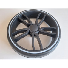 Náhradní gelové bezdušové kolečko / kolo  na kočárek  průměr 29 cm na kočárek  FIRKON GABI , VESTA, OZZY A JINÉ KOČÁRKY 60x230    černé s bílým páskem