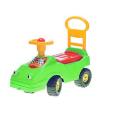 Dětské odrážedlo auto 54cm s klaksonem 12m+ max.25kg zelené