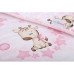 Oboustranný mantinel do dětské postýlky 2v1 Premium 180x30cm   BABYM  Žirafky růžová