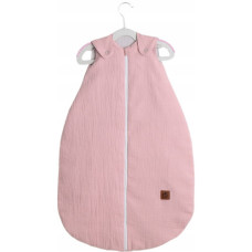 Regulovatelný mušelínový spací pytel Babymam DOUBLE LIGHT retro růžový / šedý