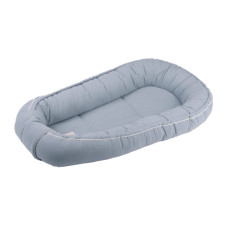 Luxusní oboustranné hnízdečko pro miminko - mušelín  FLOO FOR BABY  modrá