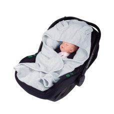 Floo For Baby letní mušelínový fusak / zavinovačka / deka  do autosedačky a kočárku Šedá