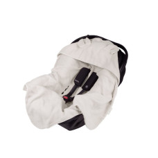 Floo For Baby letní mušelínový fusak / zavinovačka / deka  do autosedačky a kočárku béžová