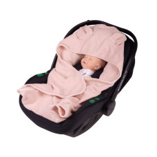 Floo For Baby letní mušelínový fusak / zavinovačka / deka  do autosedačky a kočárku růžová