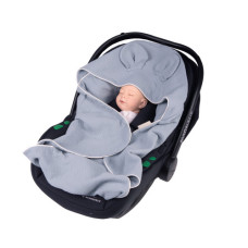 Floo For Baby letní mušelínový fusak / zavinovačka / deka  do autosedačky a kočárku modrá