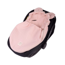 Floo For Baby třívrstvý mušelínový fusak / zavinovačka   do autosedačky a kočárku růžová