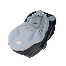 Floo For Baby třívrstvý mušelínový fusak / zavinovačka   do autosedačky a kočárku modrá