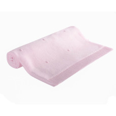 Dětská letní deka do kočárku - acrylová  s  kapkami  kód 689 Duet Baby  růžová