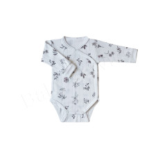 Rostoucí  zavinovací body dlouhý rukáv BABY SERVICE   - jeřabinky smetanová/  béžová