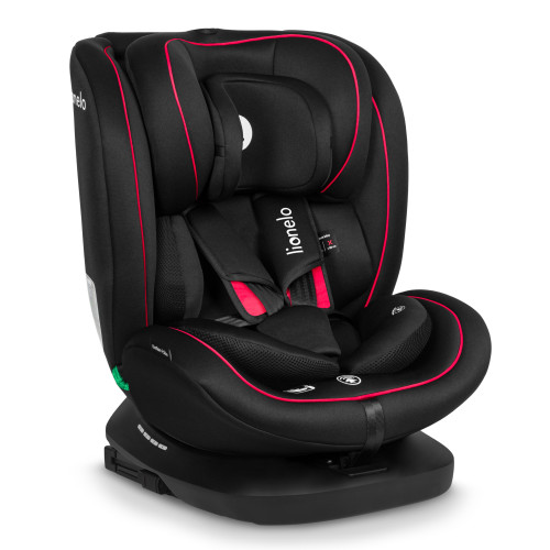Autosedačka s ISOFIXEM otočná o  360 stupňů LIONELO   BASTIAAN I-size 40-150 cm  Black Red