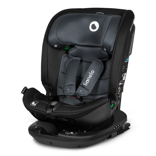 Autosedačka Lionelo Bastiaan RWF i-Size Grey Stone (40–150 cm) – otočná 360°, ISOFIX, jízda proti směru