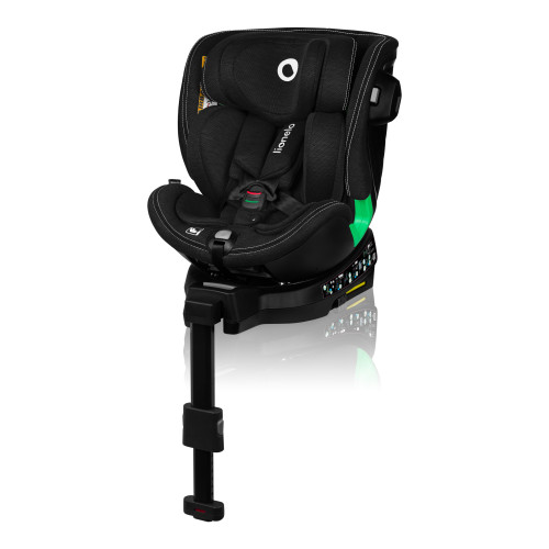 Autosedačka Lionelo HARMONY I-SIZE   Otočná o 360° Black Carbon Bamboo