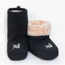 Funkční softshellové capáčky / botičky   s fleecem Barefoot střih ALEX    ČESKÁ VÝROBA  Černá / béžová