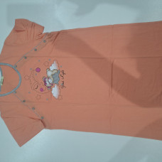 Těhotenská / kojící košile s obrázkem medvídka na měsíci Vogue oranžová